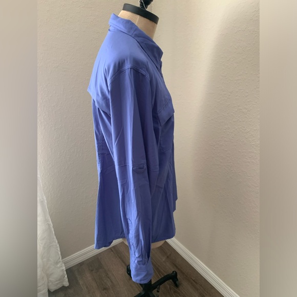 Reel Legends Vented Fishing Shirt Mens 2XL XXL purple Button Up Long Sleeve - Picture 4 of 8